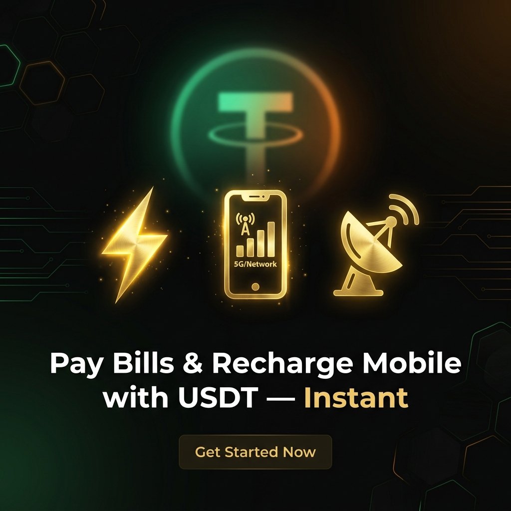 Pay bills and recharge mobile with USDT on FastXP2P